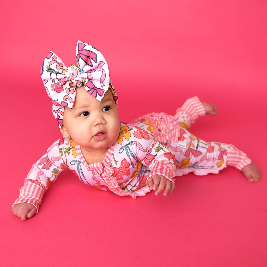 Eliza RUFFLE ZIP Bamboo One Piece Baby Outfit