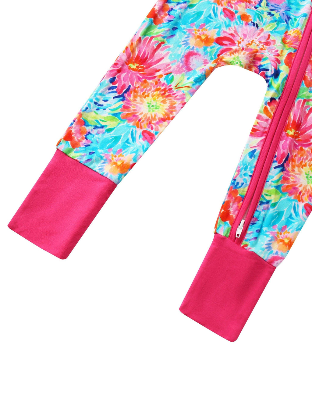 Posh TOT Coral Garden Bamboo Baby Convertible Zippy Romper