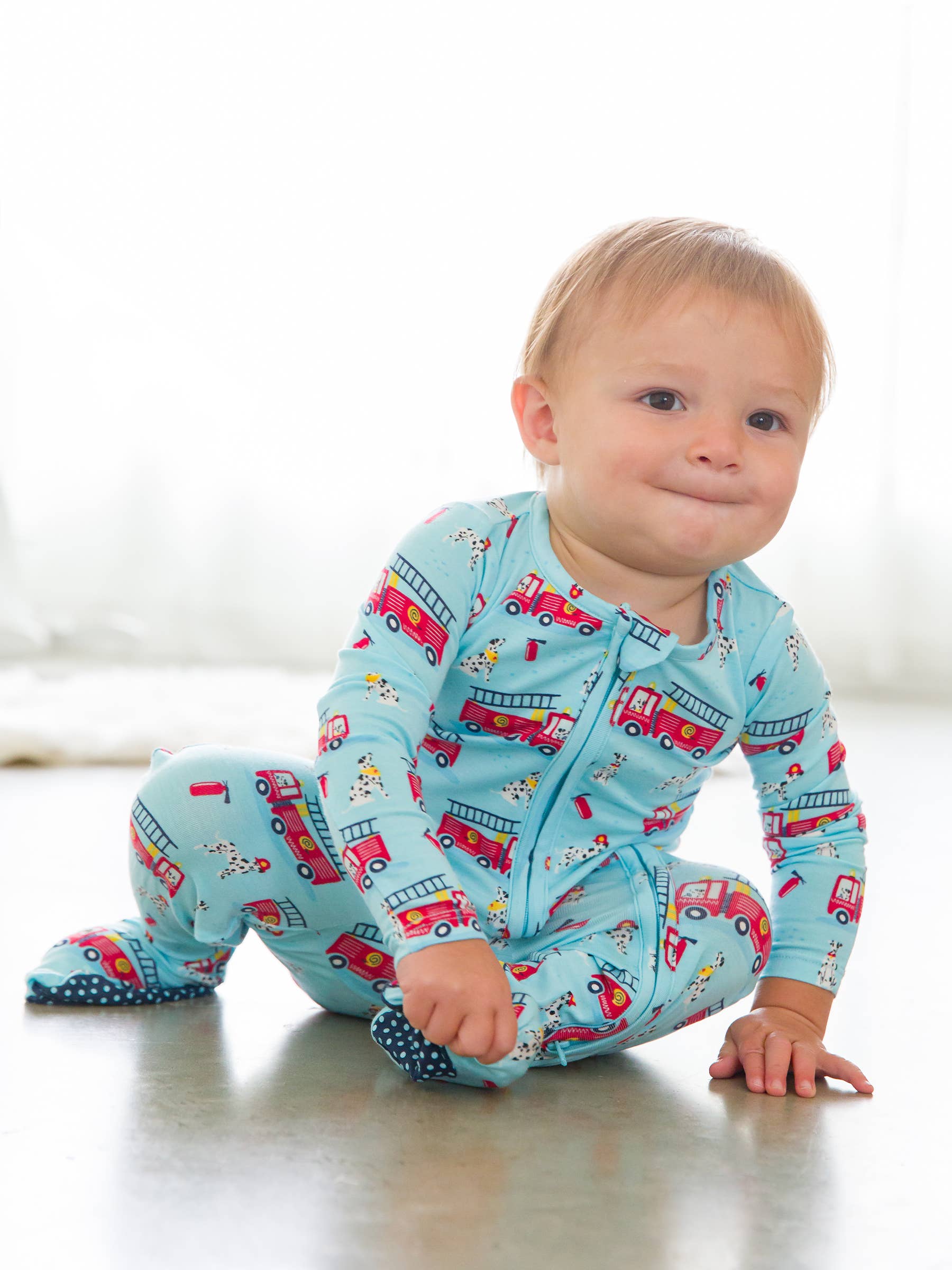 SoftSnooze™ Baby Boys Bamboo Viscose Paws To The Rescue Footed One Piece Pajama