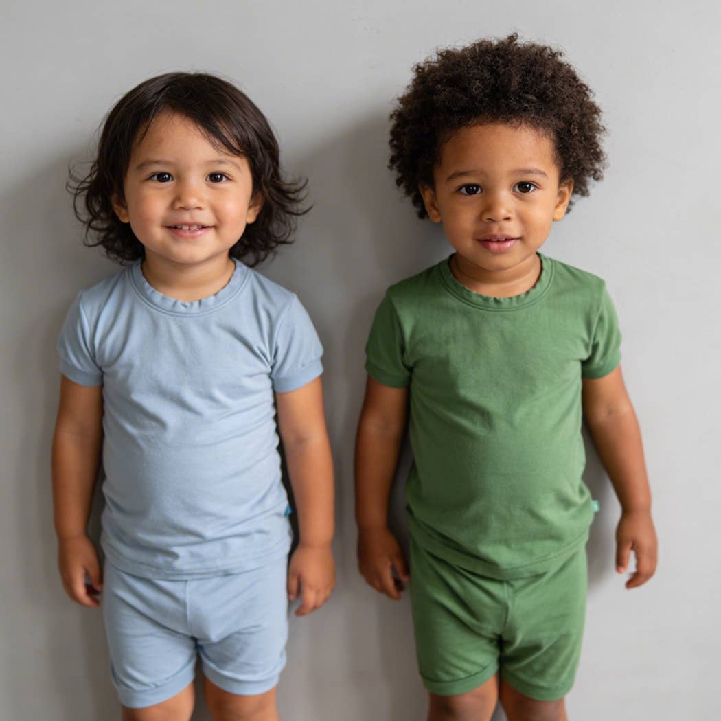 Colorful Boy Girl Short Sleeve viscose PJs