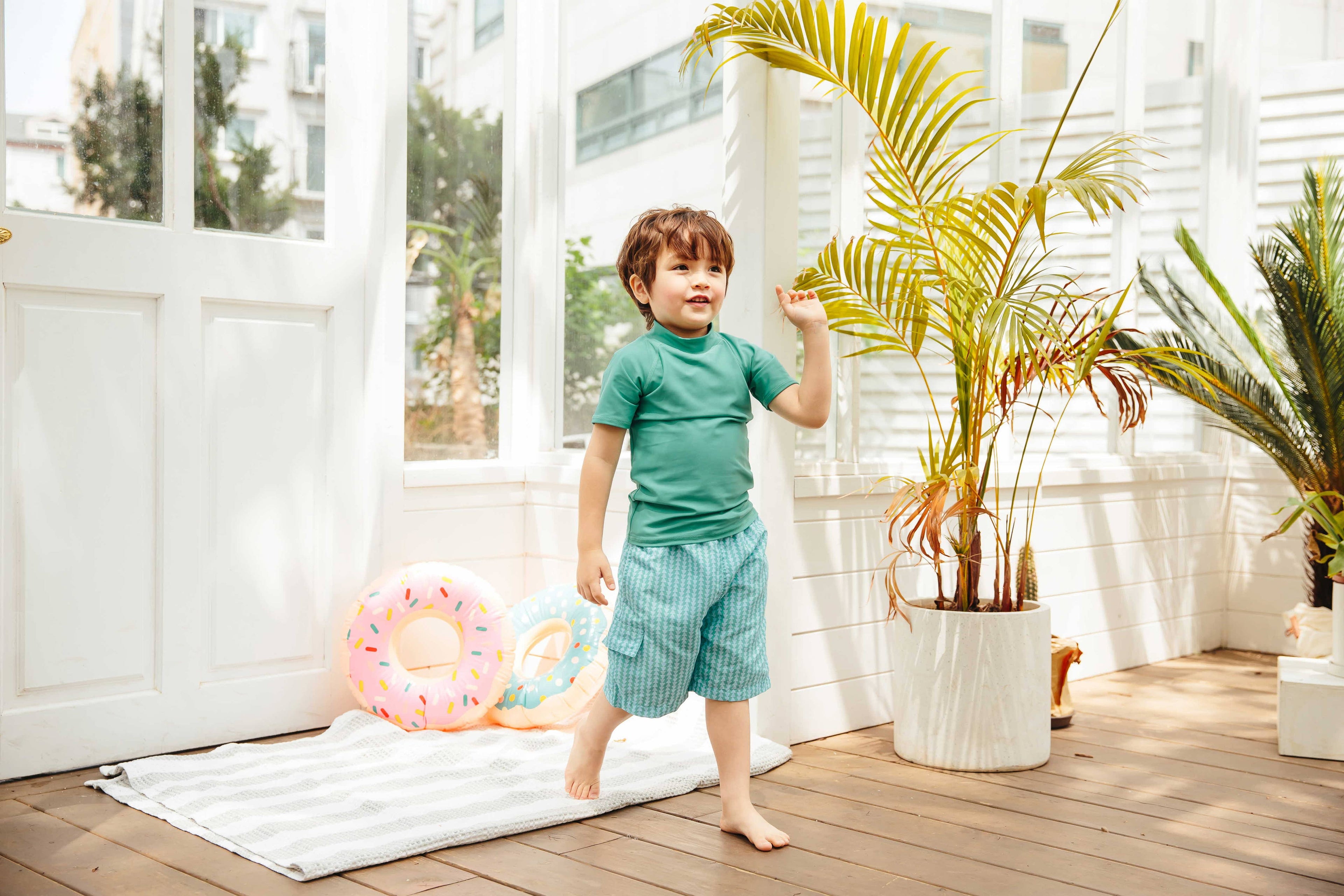 Mint Bathers Boy Swim Trunks Shorts