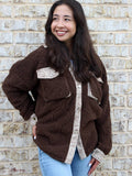 Myrtle Sherpa Shacket w/ Tweed Contrast | SKT2391
