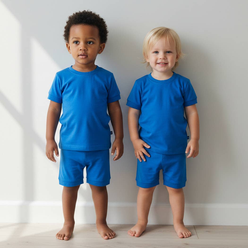 Colorful Boy Girl Short Sleeve viscose PJs