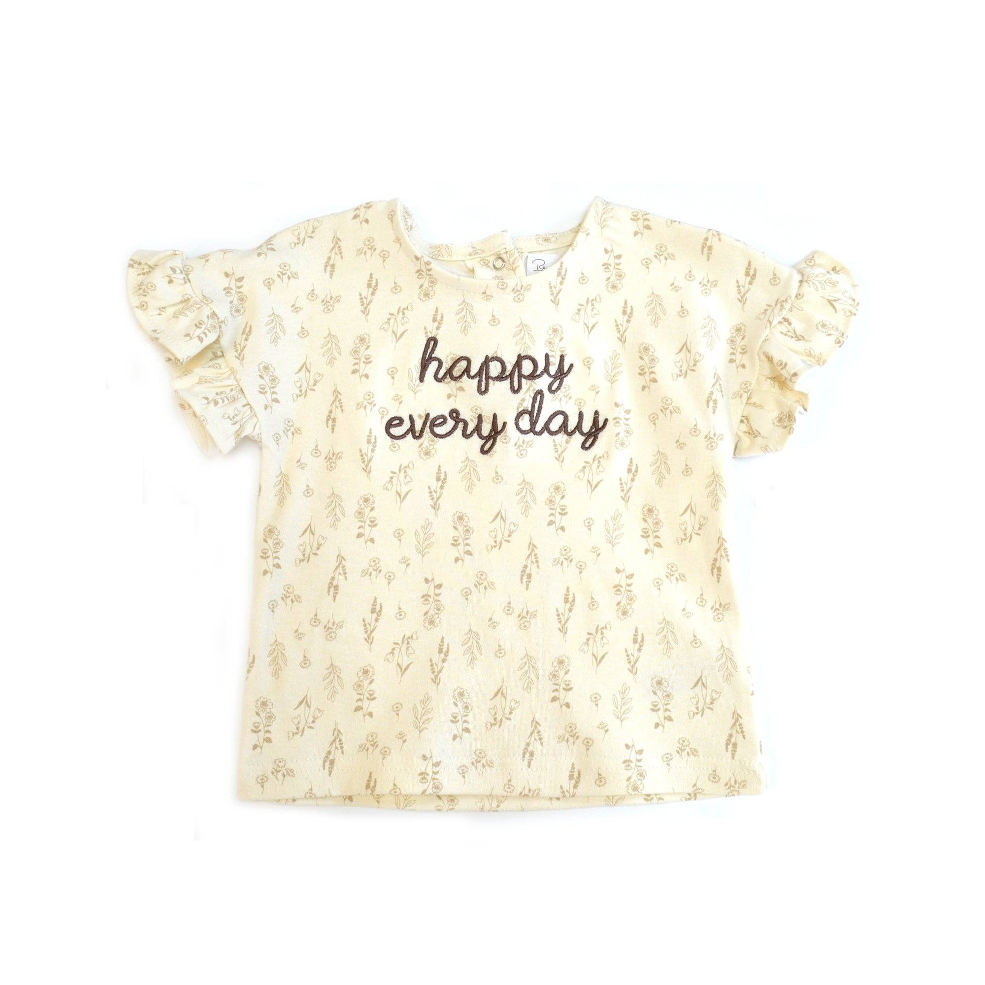 Baby Girl Summer Clothes Ruffle Short Sleeve Cotton T-Shirt Shorts Set