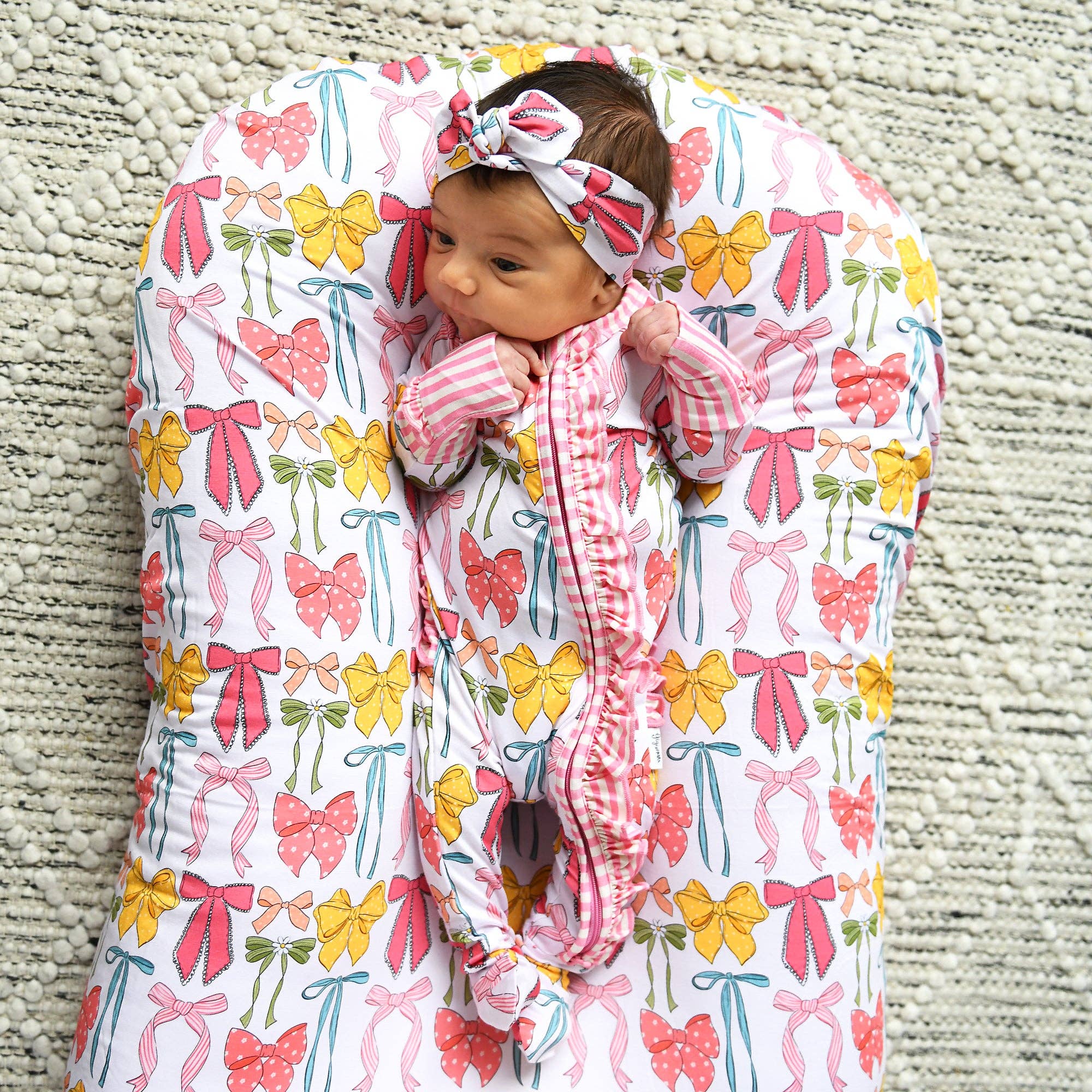 Eliza RUFFLE ZIP Bamboo One Piece Baby Outfit