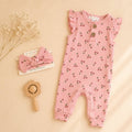 2 Piece Sleeveless Willow + Whimsy Coverall & Headband Set