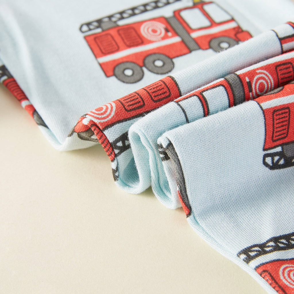 95% Viscose from Bamboo Fire Engine Bamboo Kids Pajama Set