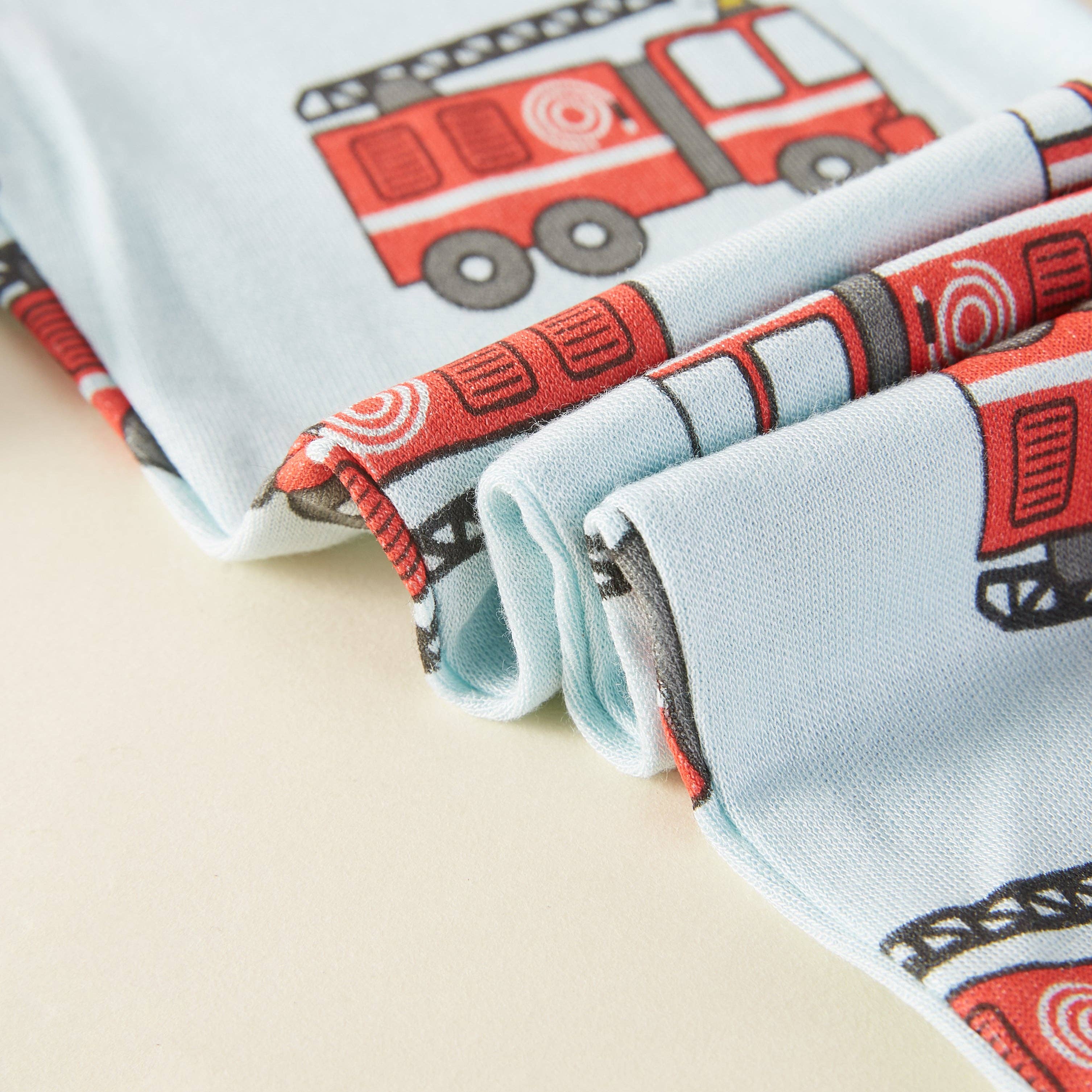 95% Viscose from Bamboo Fire Engine Bamboo Kids Pajama Set