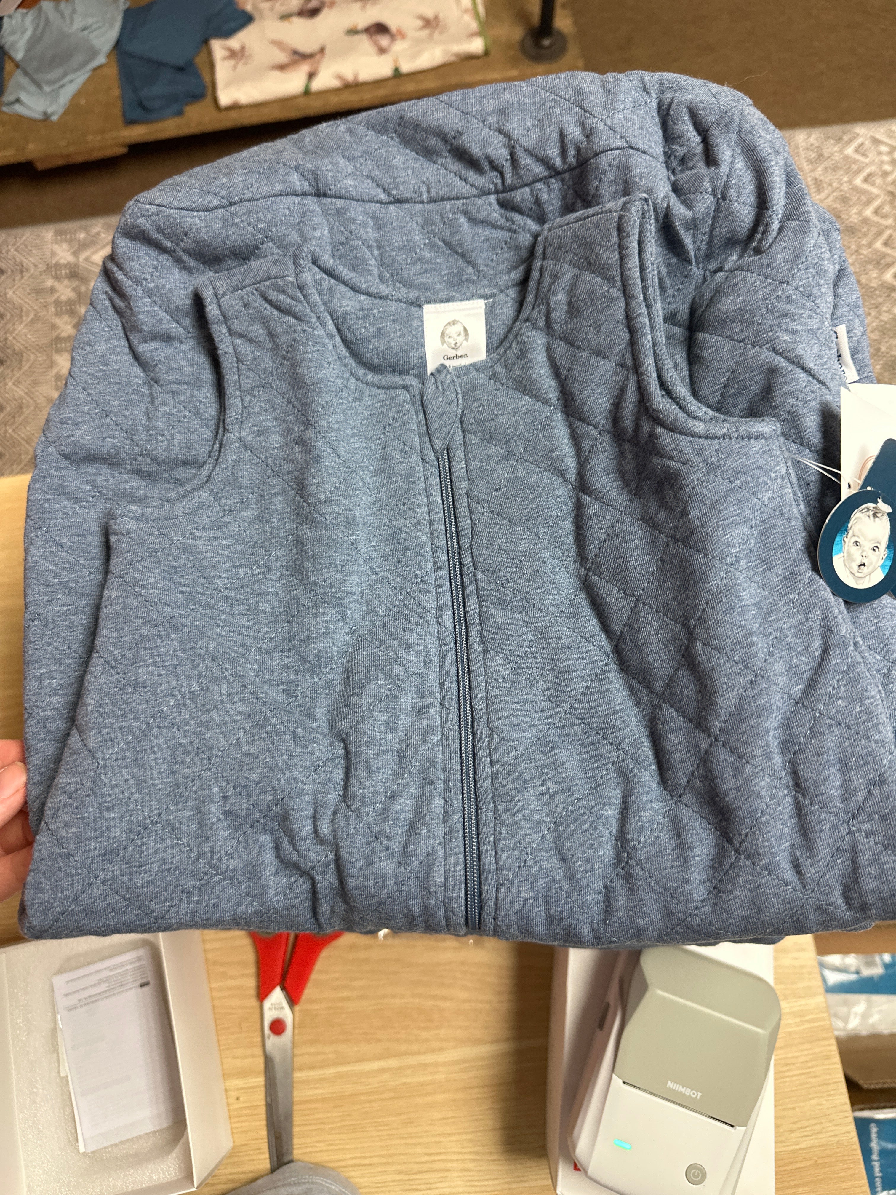 Blue Gerber Wearable Blanket