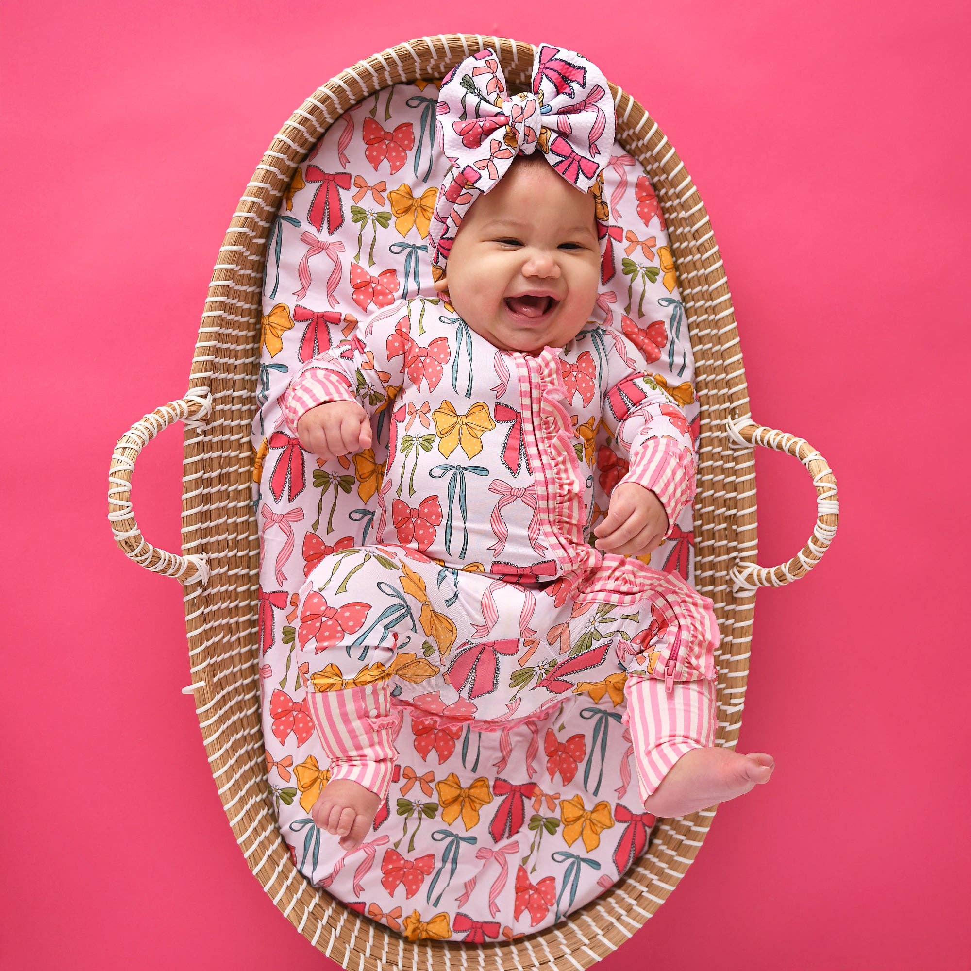 Eliza RUFFLE ZIP Bamboo One Piece Baby Outfit