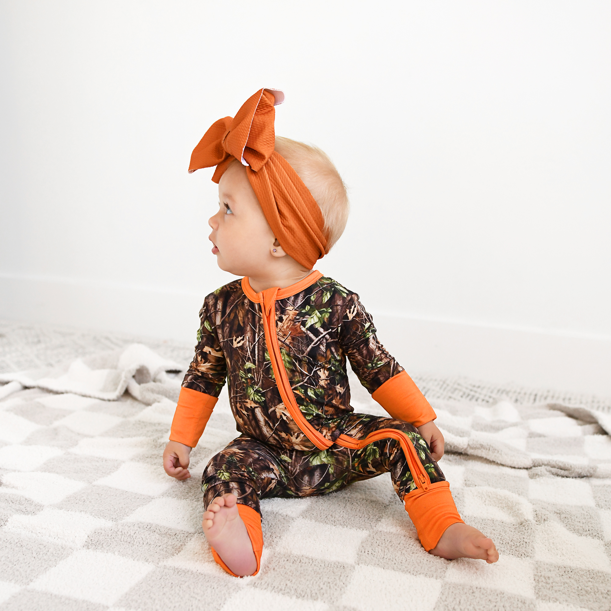 Hunter Camo ZIP Sleepies Little Bamboo Baby Outfit