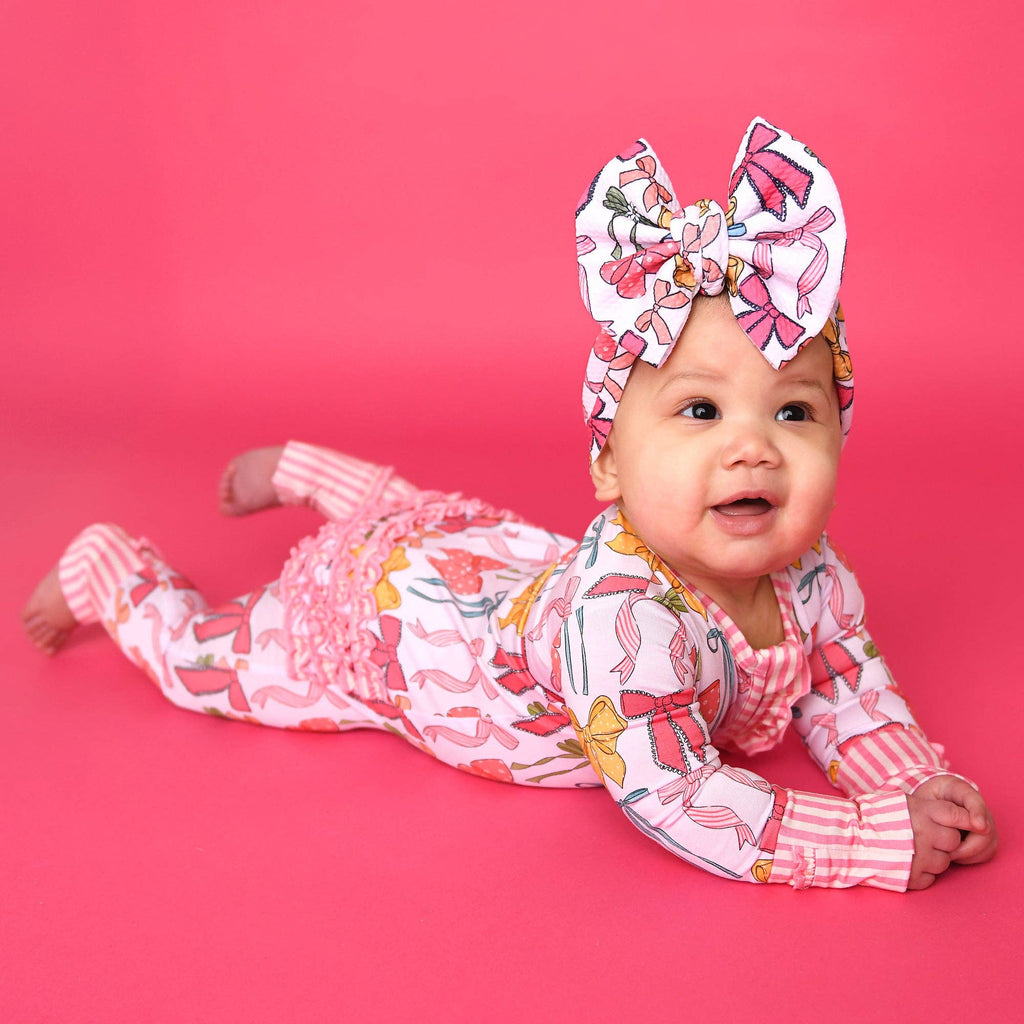 Eliza RUFFLE ZIP Bamboo One Piece Baby Outfit