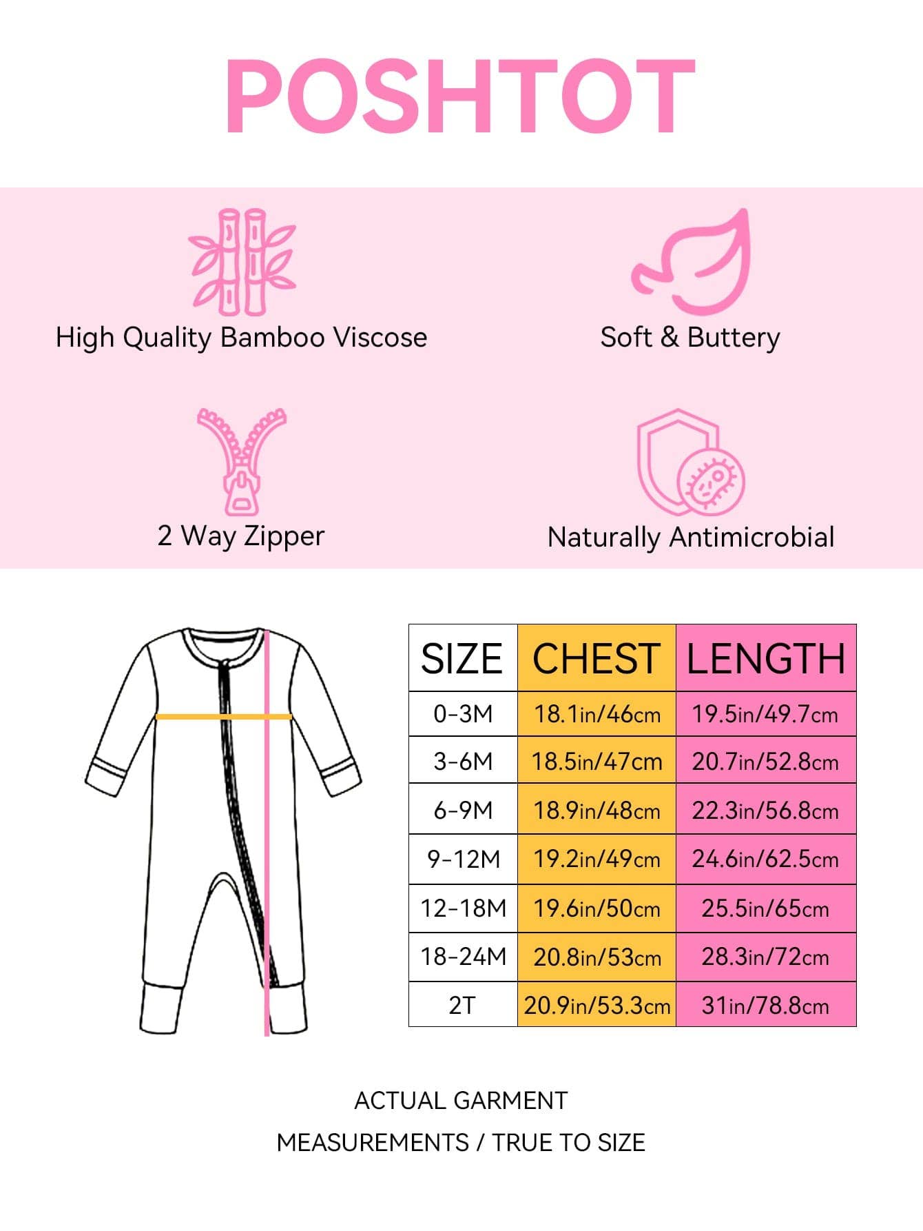 Posh TOT Surf's Up Bamboo Baby Convertible Zippy Romper