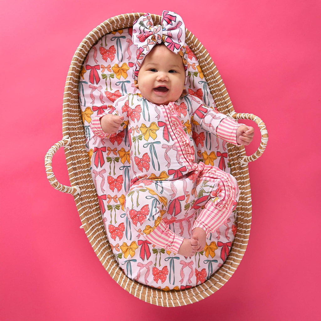 Eliza RUFFLE ZIP Bamboo One Piece Baby Outfit