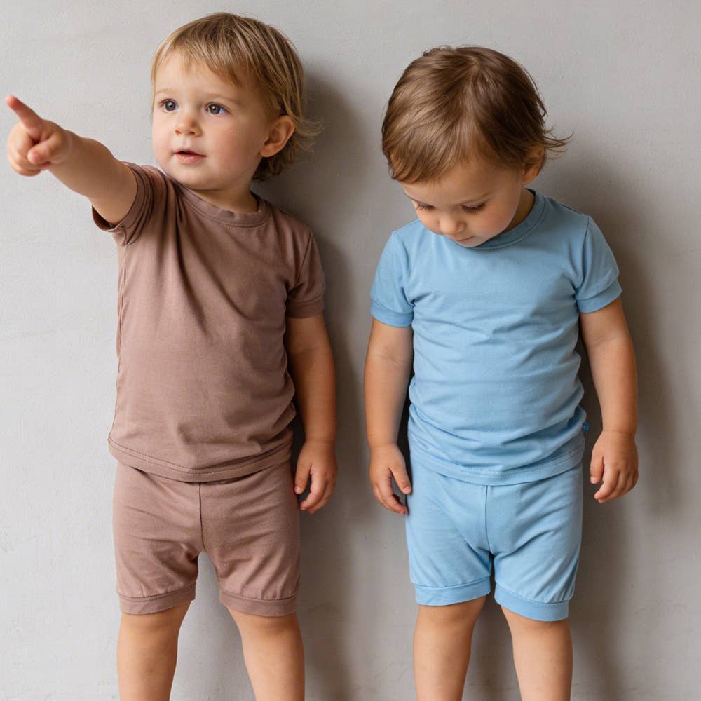Colorful Boy Girl Short Sleeve viscose PJs