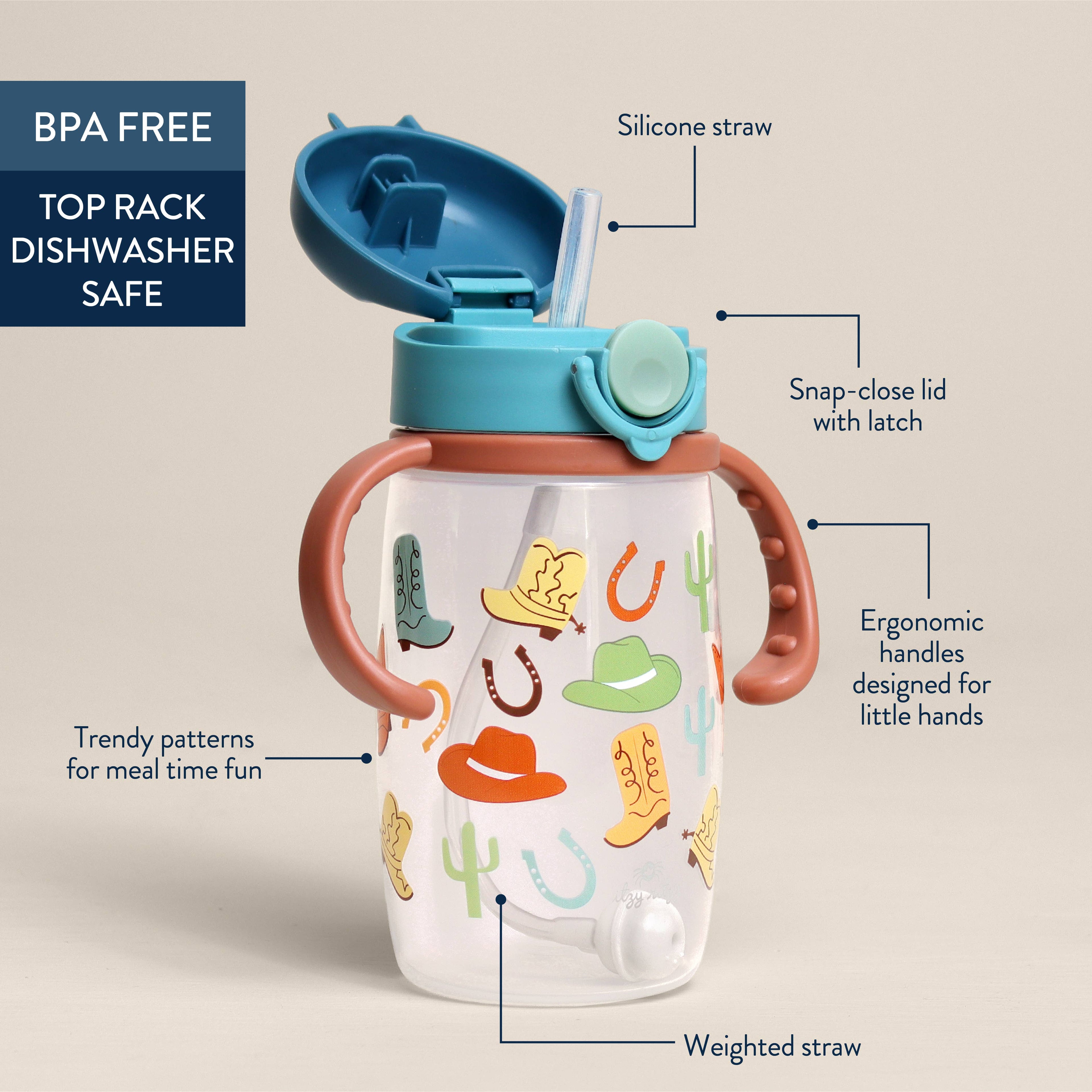 *NEW* Itzy Sips™ - Straw Cup With Snap-Close Lid Giddy Up