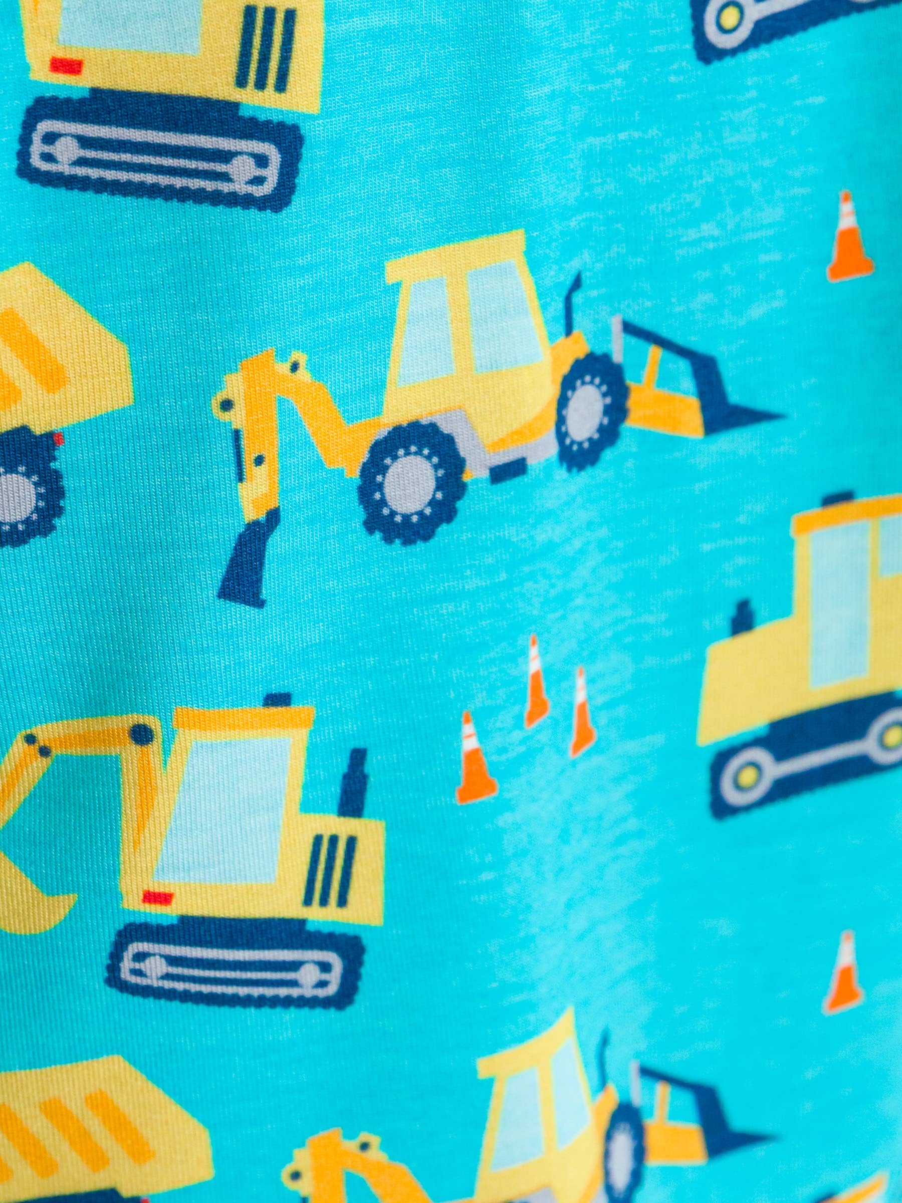 SoftSnooze™ Baby Bamboo Viscose Under Construction Convertible One Piece Footie Pajama