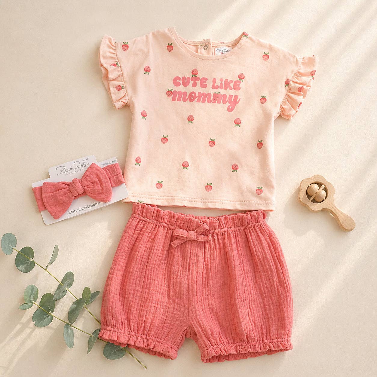 Baby Girl Summer Clothes Ruffle Short Sleeve Cotton T-Shirt Shorts Set