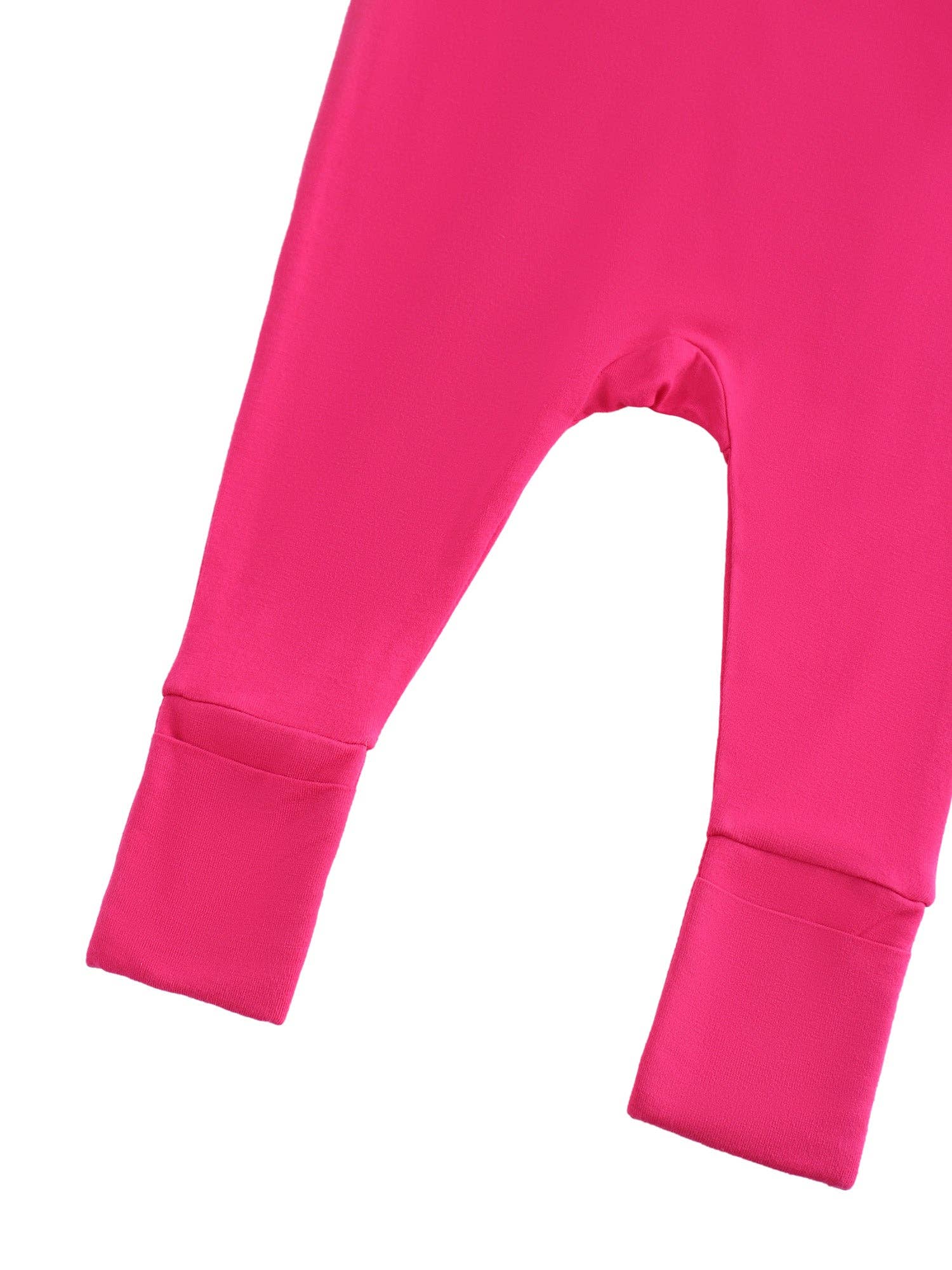 PoshTOT Hot Pink Bamboo Baby Convertible Zippy Romper