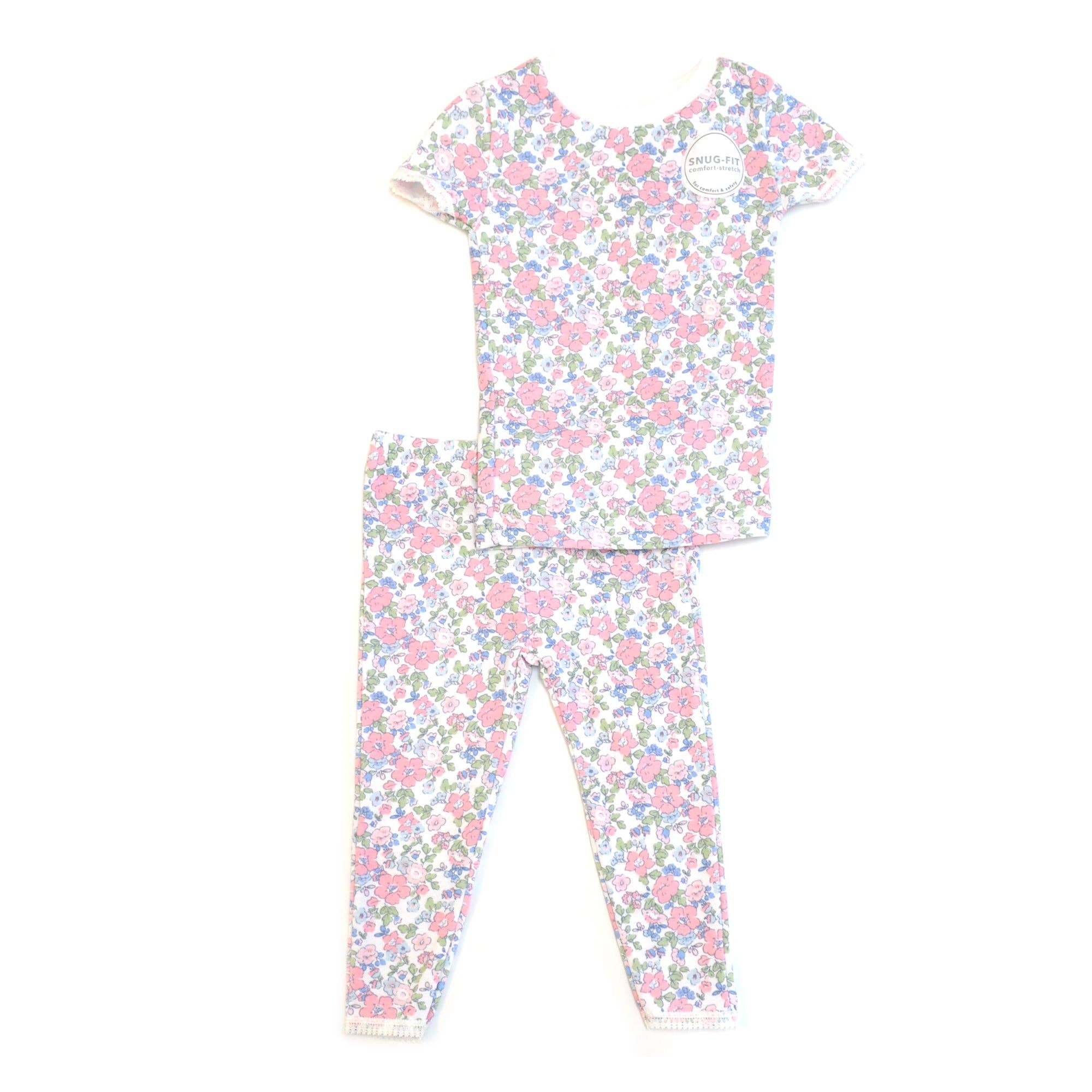 95% Viscose from Bamboo Floral Pattern Kids Pajama Pants Set