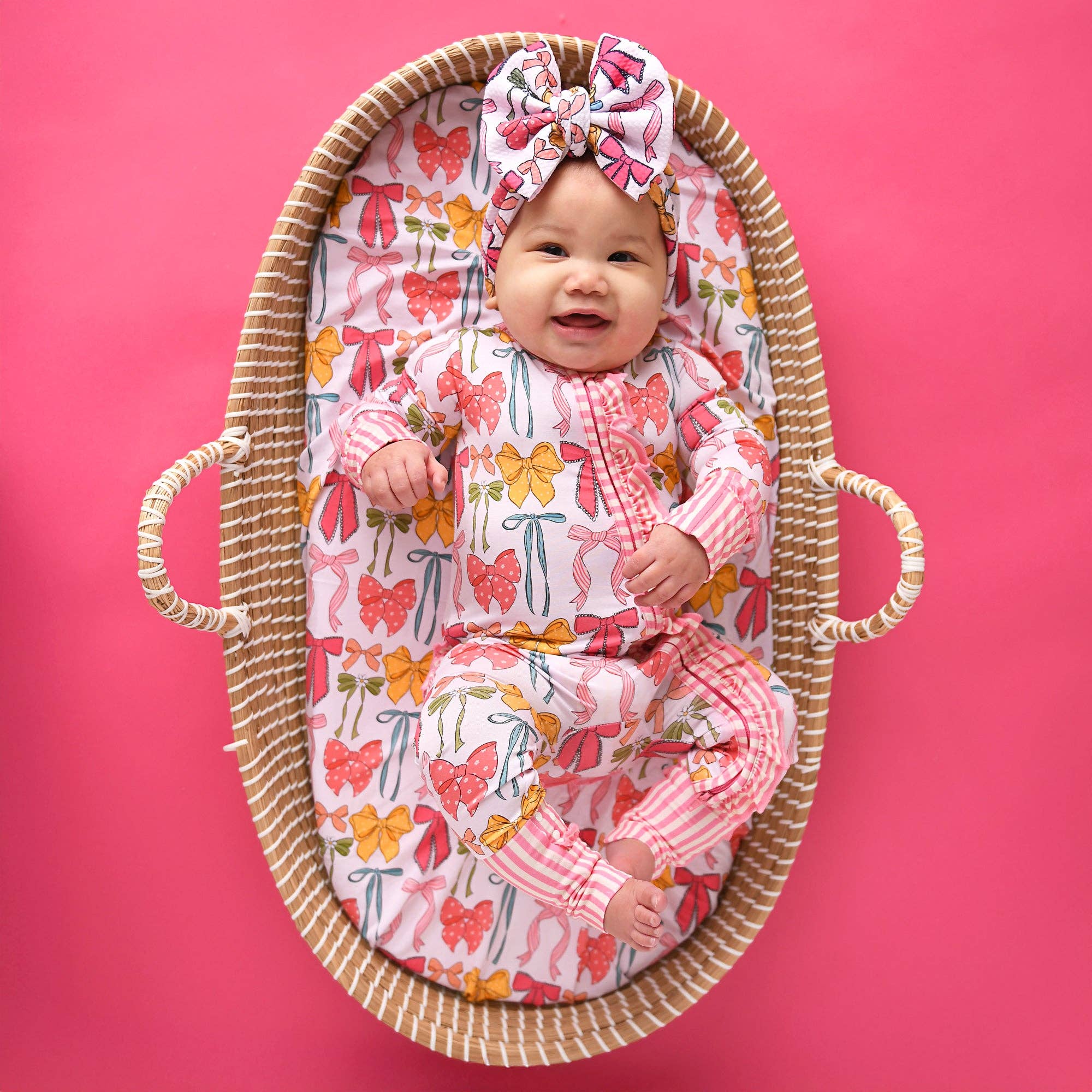 Eliza RUFFLE ZIP Bamboo One Piece Baby Outfit
