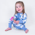 A Peony For Your Thoughts Ruffle Zipper One Piece Pajama