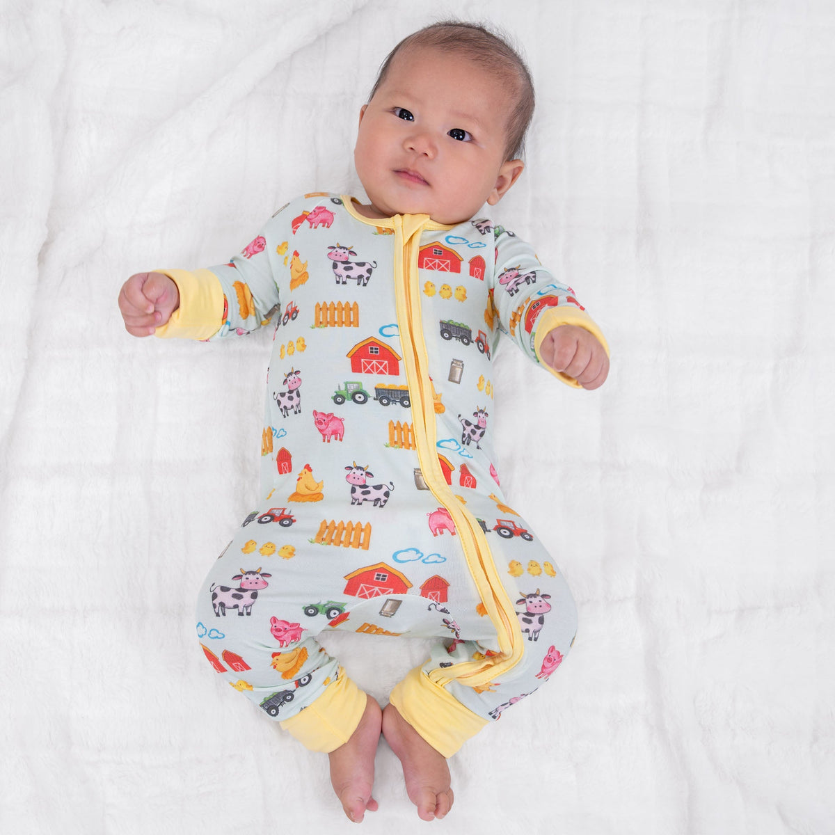 Little Barnyard Zipper One Piece Pajama