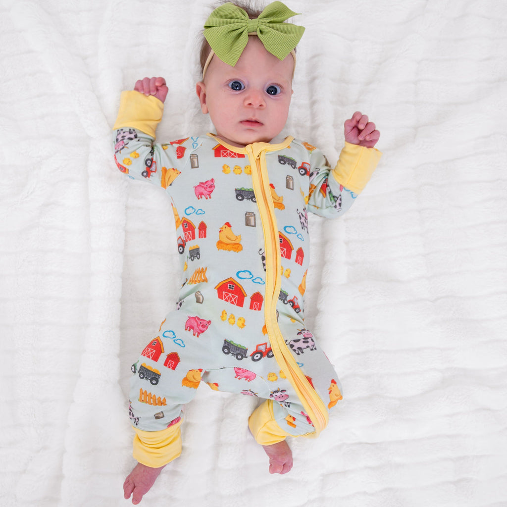 Little Barnyard Zipper One Piece Pajama
