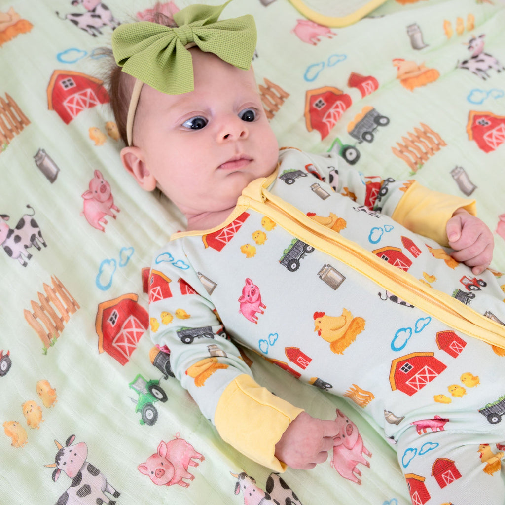 Little Barnyard Zipper One Piece Pajama