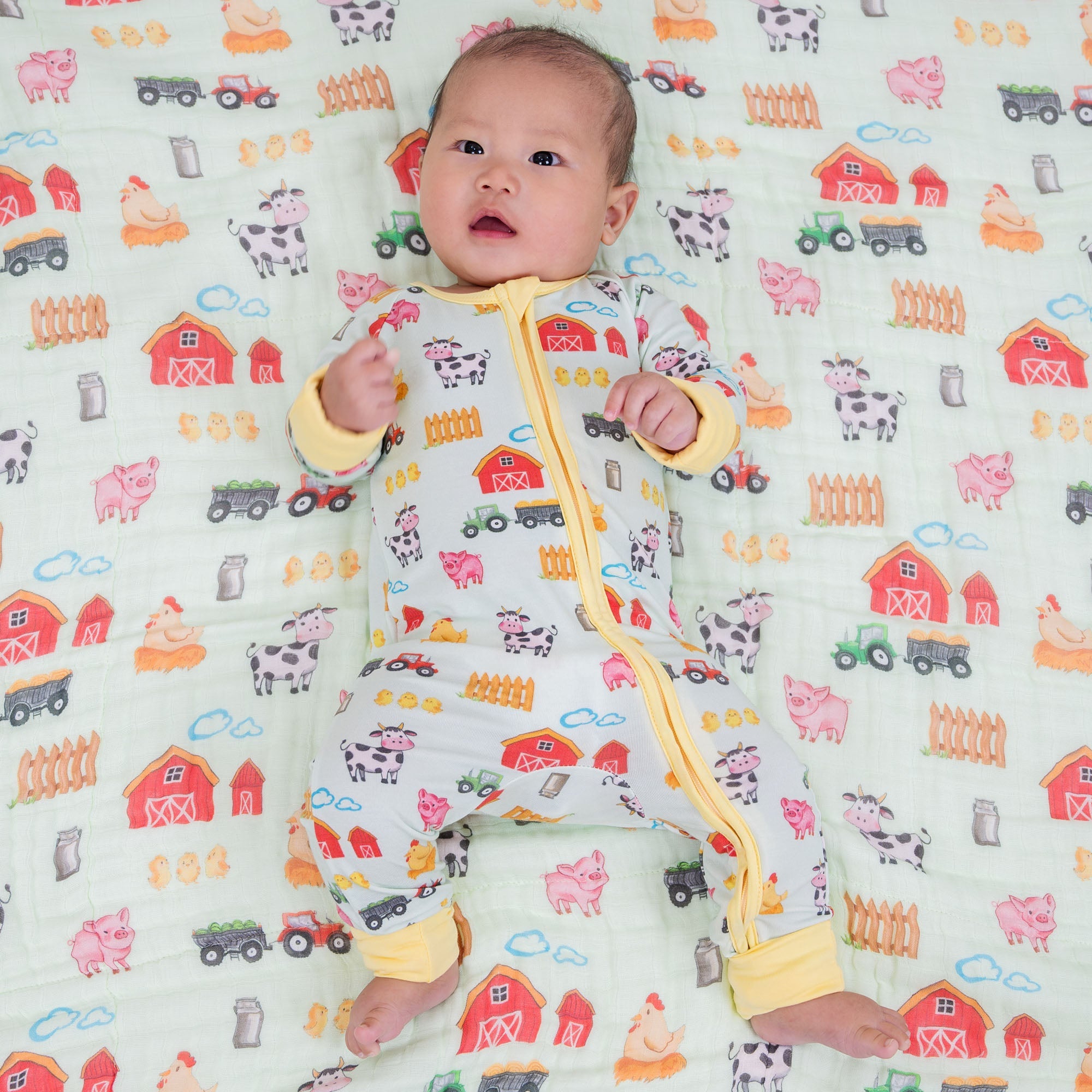 Little Barnyard Zipper One Piece Pajama
