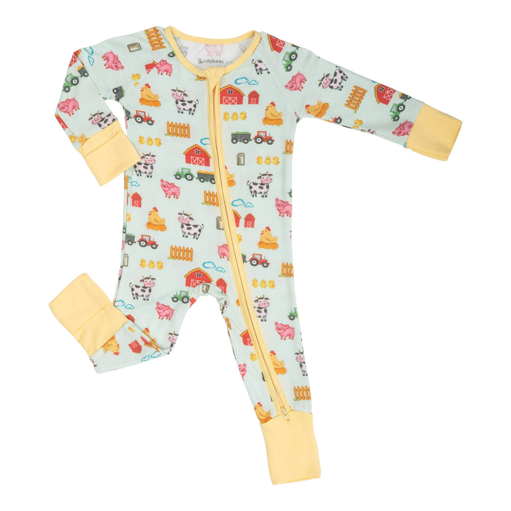 Little Barnyard Zipper One Piece Pajama