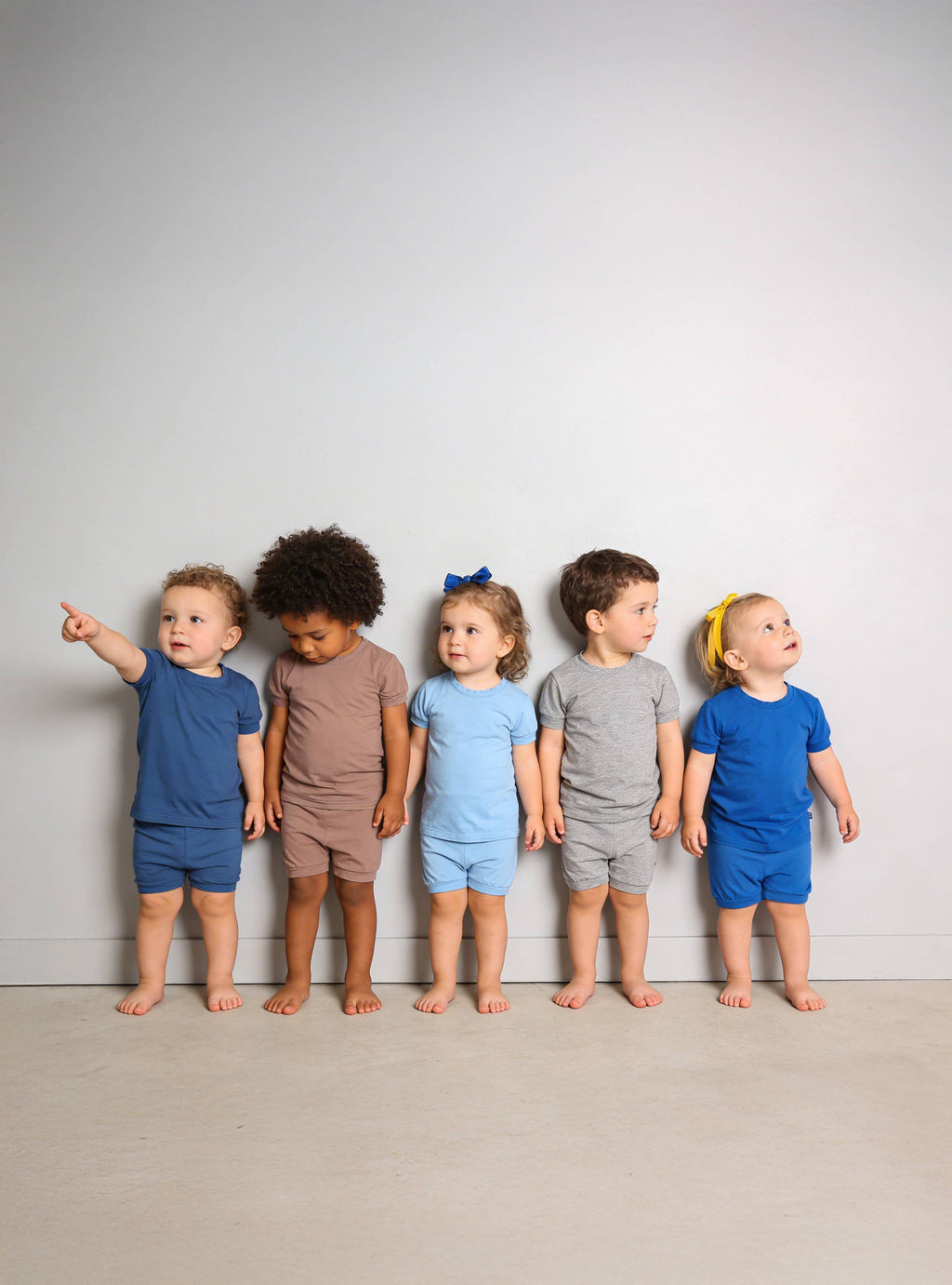 Colorful Boy Girl Short Sleeve viscose PJs