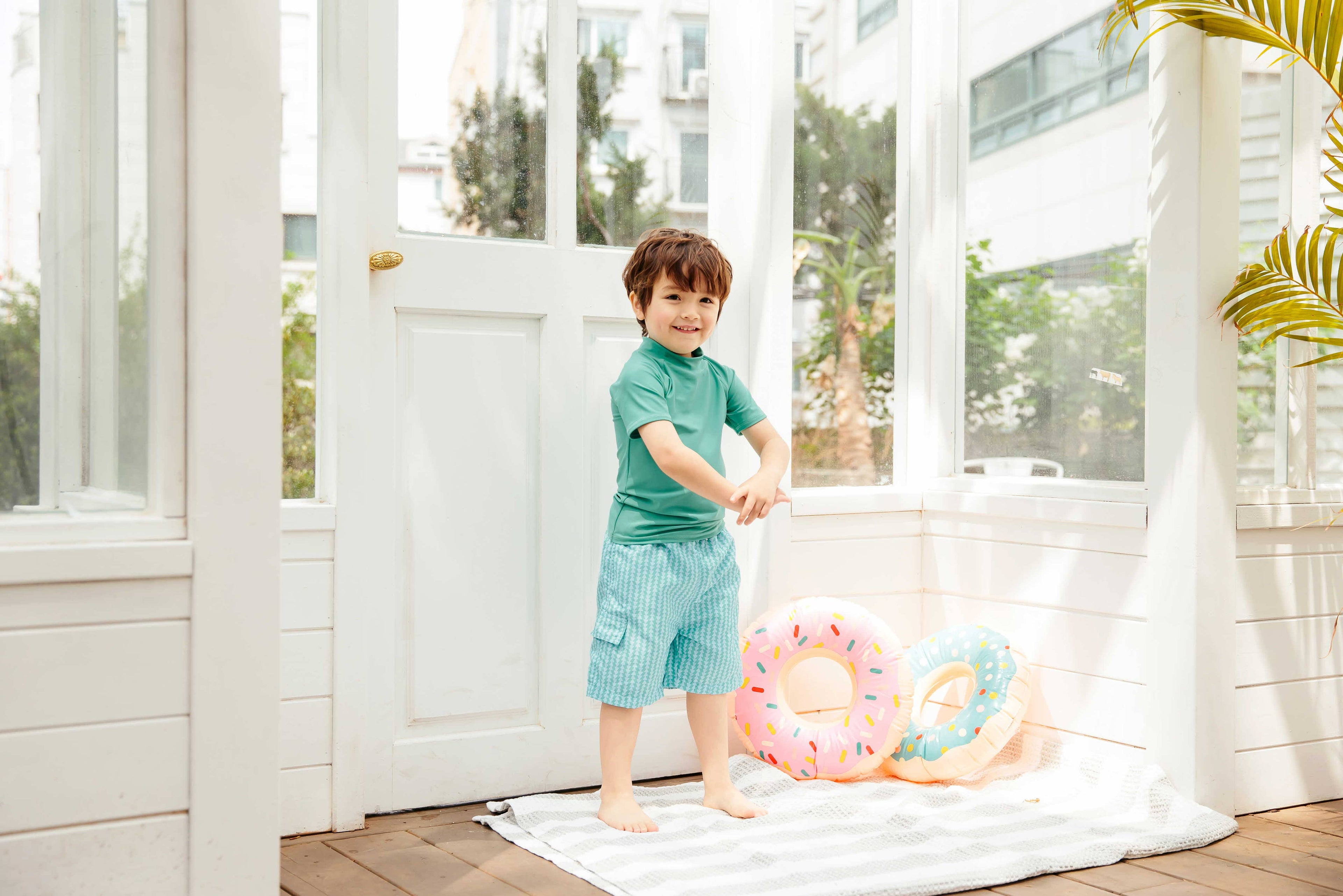 Mint Bathers Boy Swim Trunks Shorts