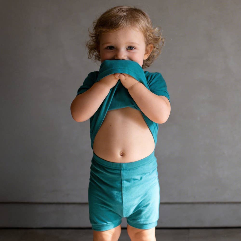 Colorful Boy Girl Short Sleeve viscose PJs