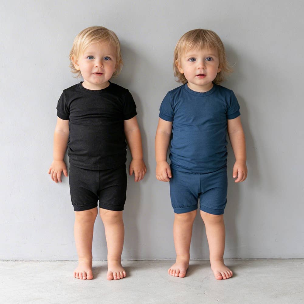 Colorful Boy Girl Short Sleeve viscose PJs