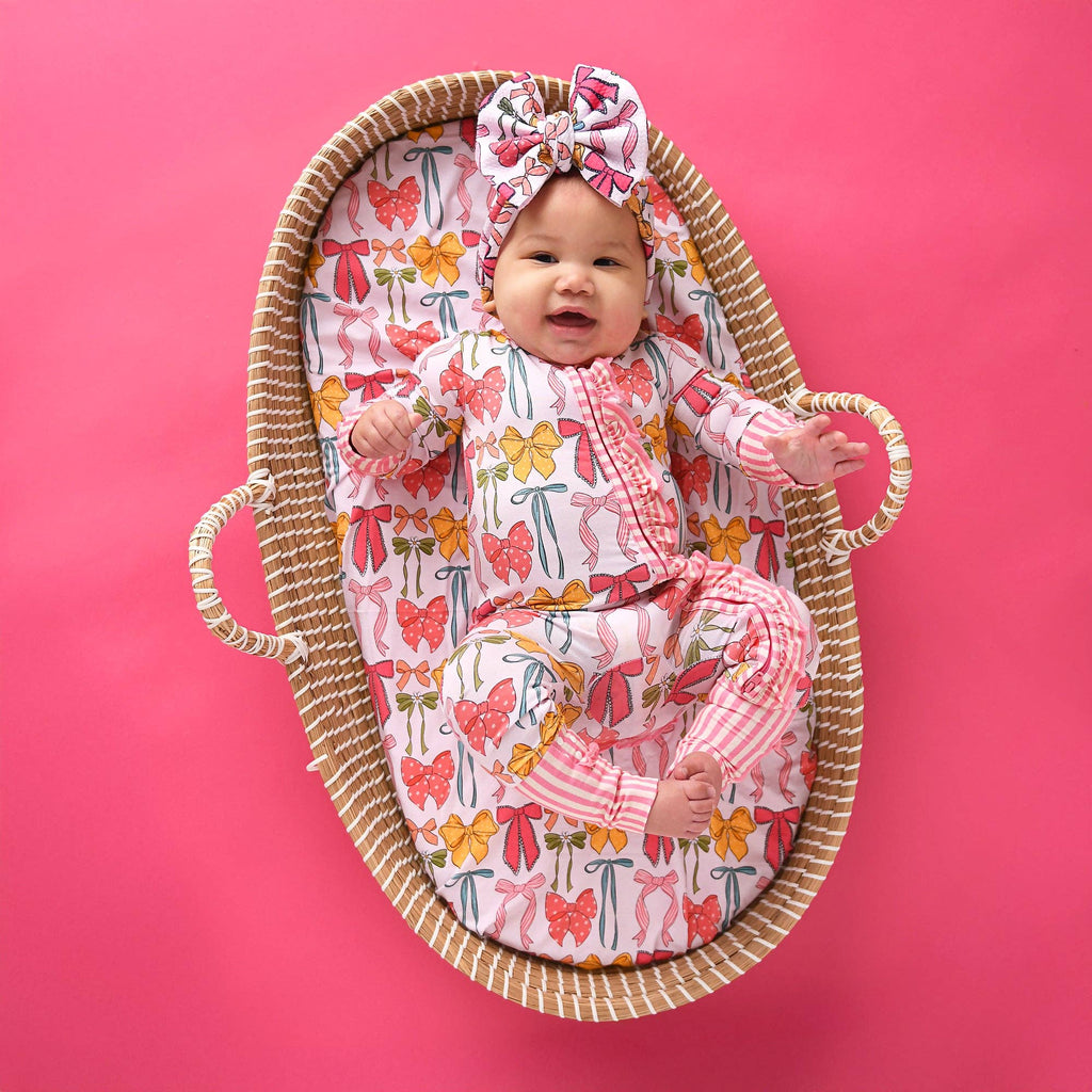 Eliza RUFFLE ZIP Bamboo One Piece Baby Outfit