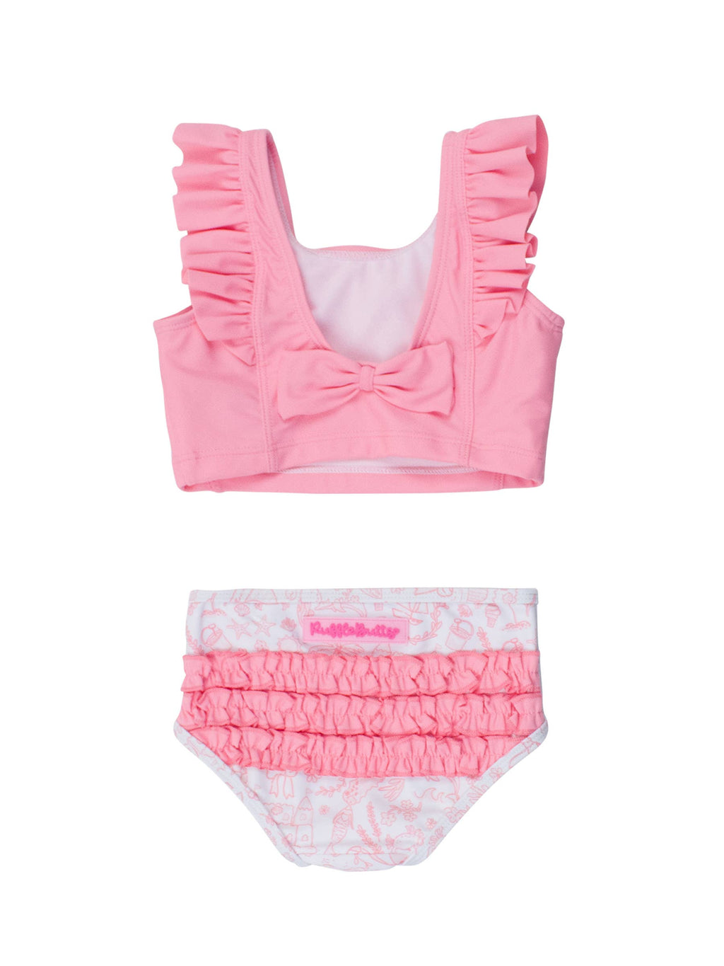 Girls By the Seaside Waterfall Tankini 2-Piece Swimsuit with Signature Rear Ruffles