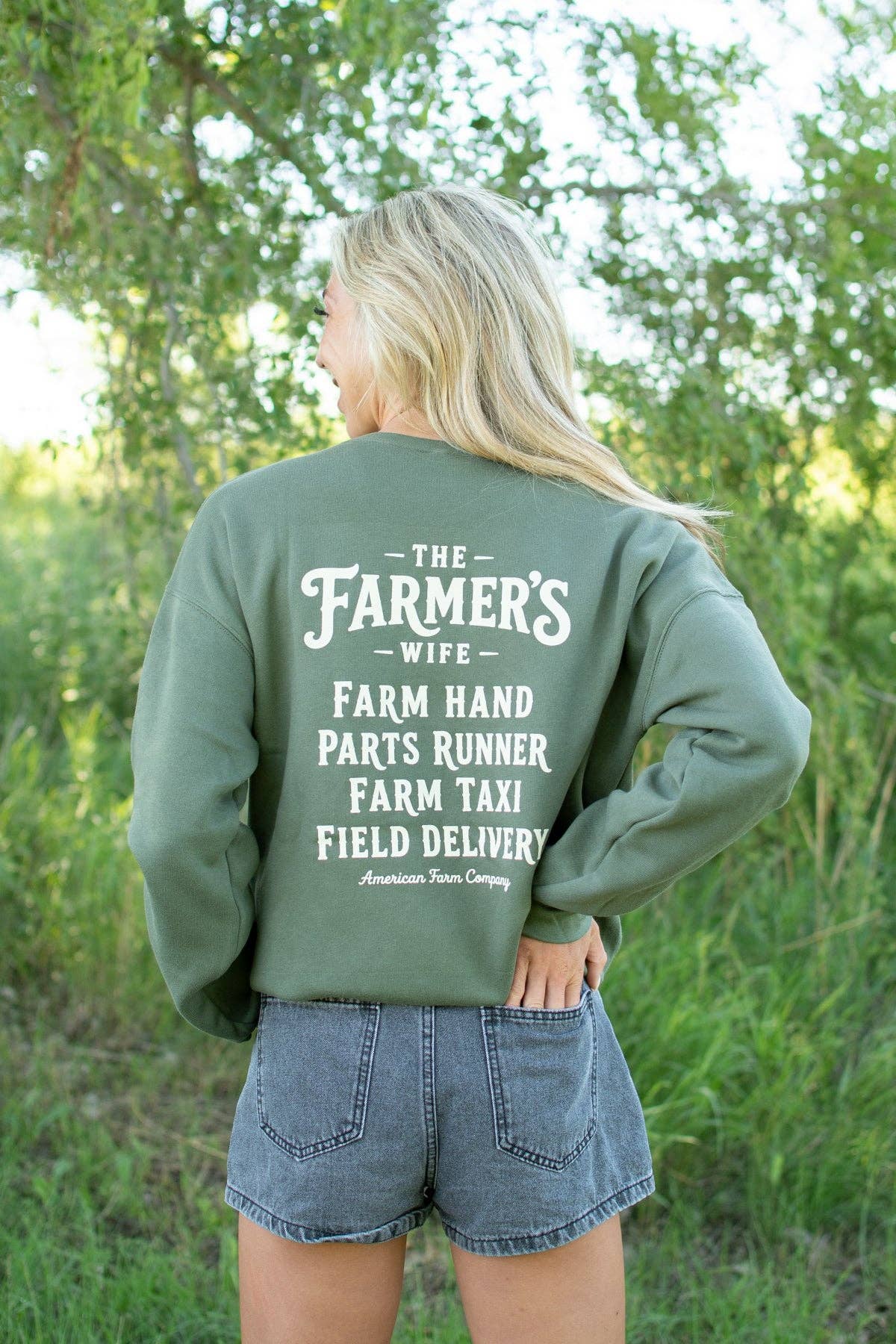 Western Fall 'The Farmer's Wife' Duties Graphic Crewneck