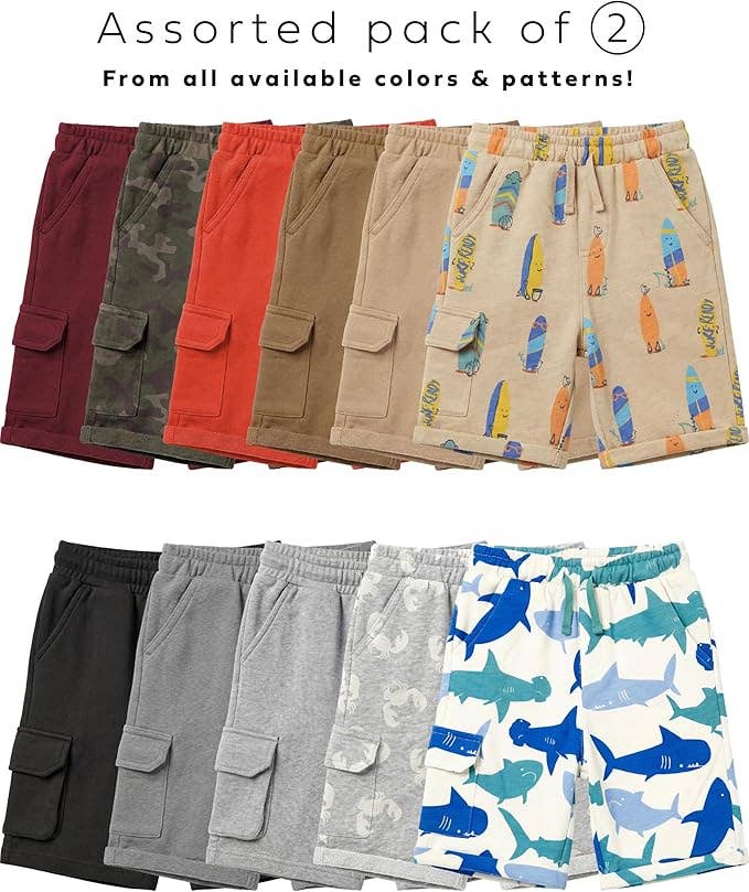 Kids 100% Cotton French Terry Shorts