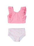 Girls By the Seaside Waterfall Tankini 2-Piece Swimsuit with Signature Rear Ruffles