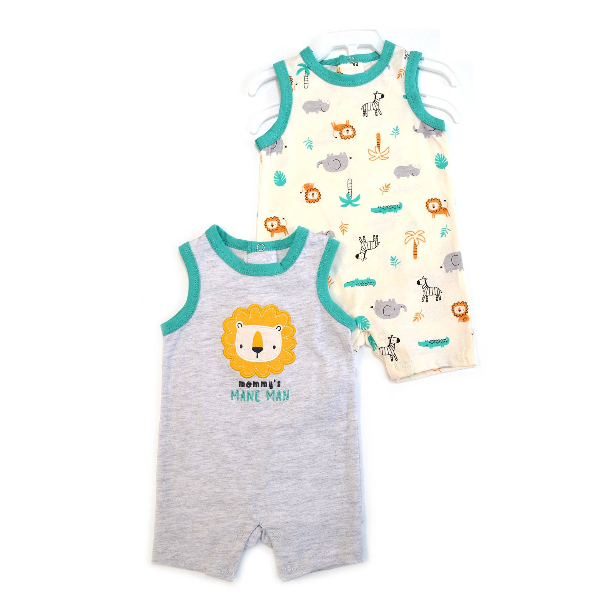 2pcs Set Baby Sleeveless Rompers Tank Top Jumpsuit