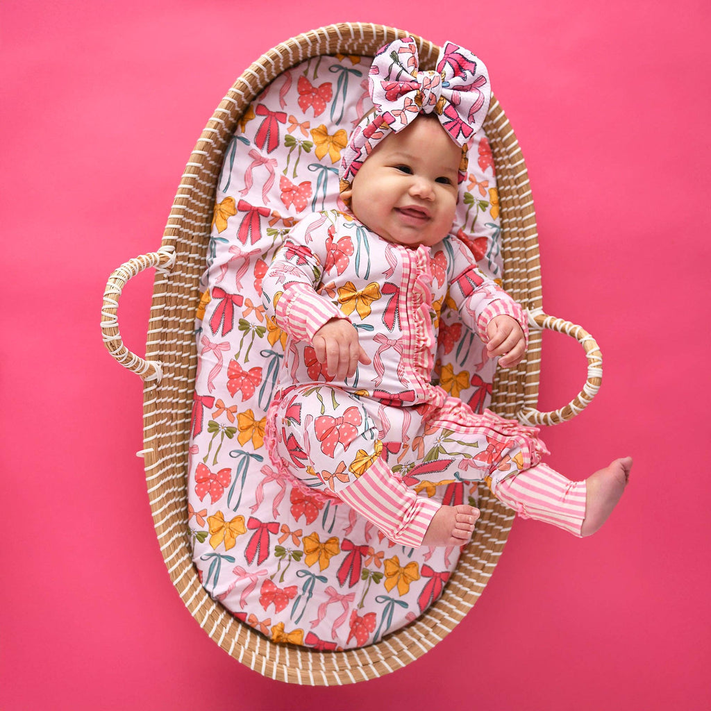 Eliza RUFFLE ZIP Bamboo One Piece Baby Outfit