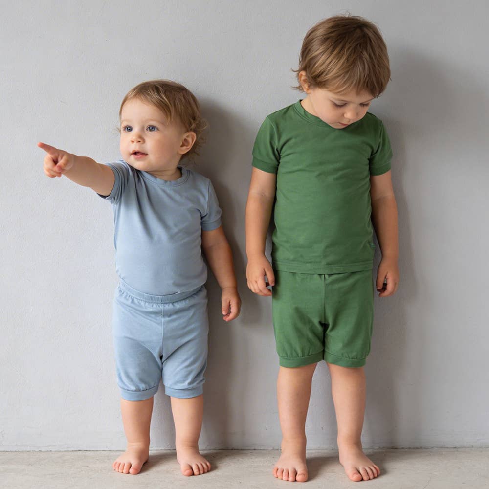 Colorful Boy Girl Short Sleeve viscose PJs